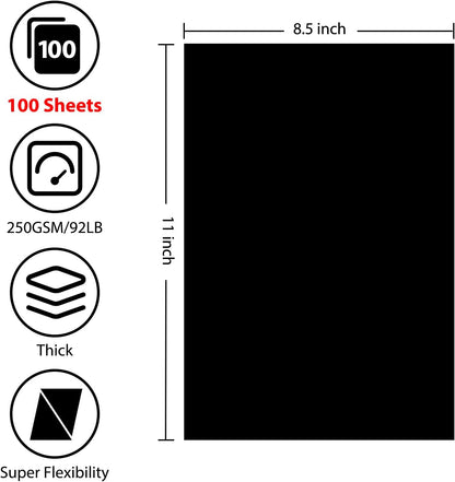OcePor 100 Sheets White Cardstock 8.5” x 11”, 92lb/250gsm Card Stock, Thick Card Stock Paper, Heavy Cardstock Paper for Printer, Resume, Scrapbooks, Art, Crafts, Business Cards