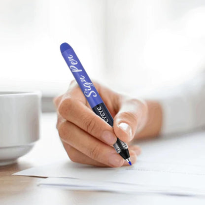 EYEYE Sign Pens 9 Pack (Black Blue Red Green)- 1.0mm Nib Tip - 0.6mm Line, Liquid Ink Sign Pen Smooth Writing - Fineliner Marker Pens Quick Drying