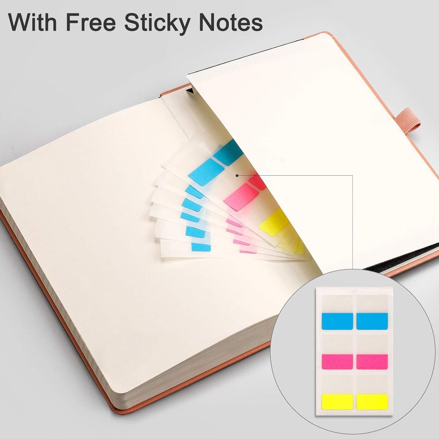EMSHOI Graph Paper Notebook - 256 Pages A5 Graph Notebook/Journal, Hard Cover, 120gsm Thick Paper, Smooth PU Leather, Inner Pocket, 5.75'' × 8.38''-Black