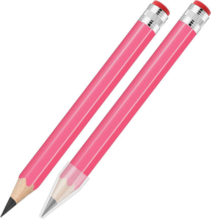 2 Pcs 13 inch Wooden Jumbo Pencils for Prop Giant Big Novelty Wood Pencil with Eraser for Fun Decor, School Projects, Party Favors, and Unique Gifts (Green)