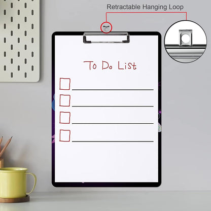Fashion Clipboard, A4 Letter Size Wooden Decorative Clipboards for Teacher, Nurse, Doctor,Student and Kids, Cute Design for Standard Size 12.2" x 8.9" (C-Pink Purple Marble)