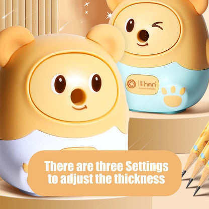 Pencil Sharpener Students Creative Children's Primary School Pencil Sharpener, Portable mini (Little Bear)