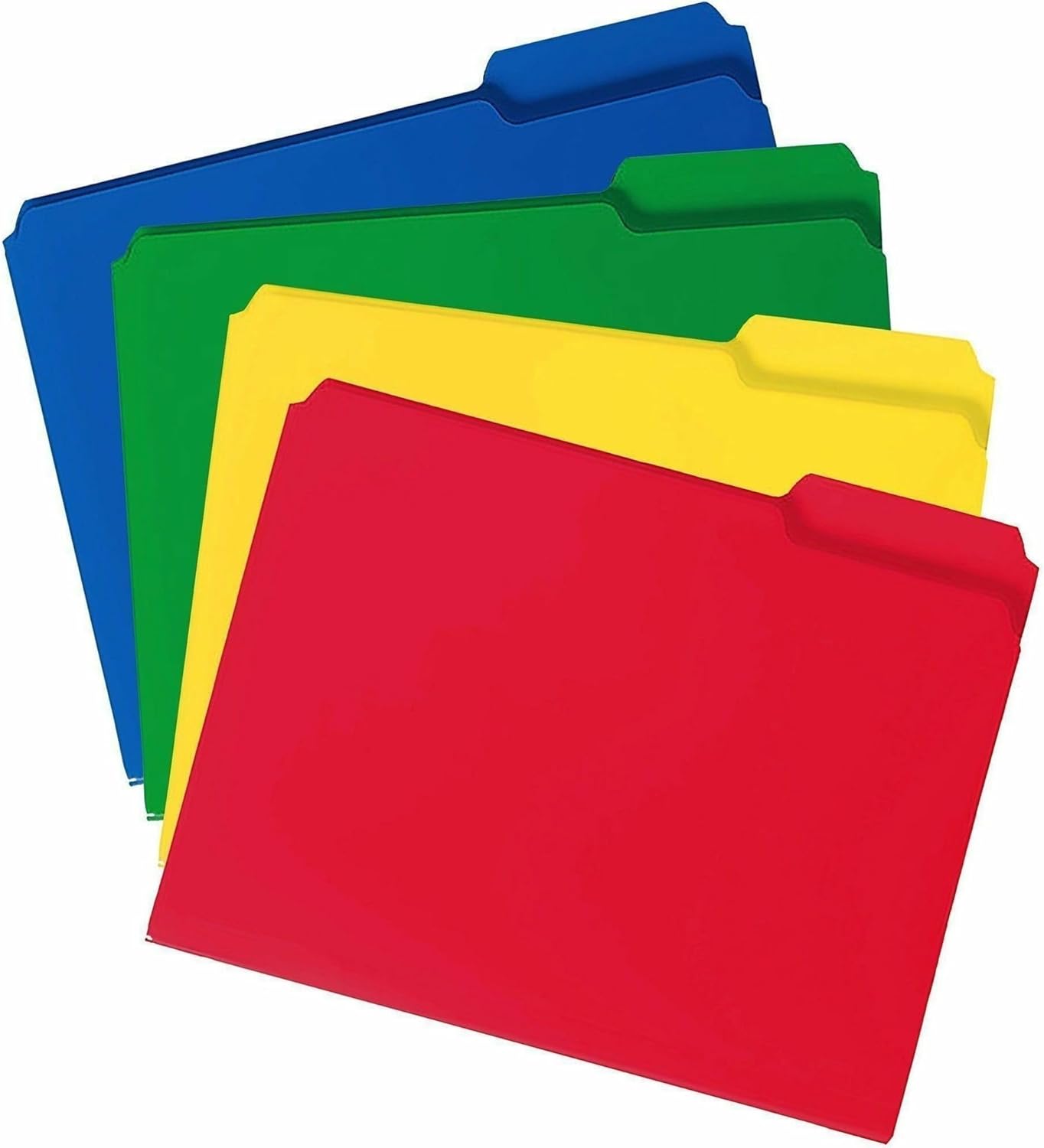 Smead Poly File Folder, 1/3-Cut Tab, Letter Size, Red, 24 per Box (10501)