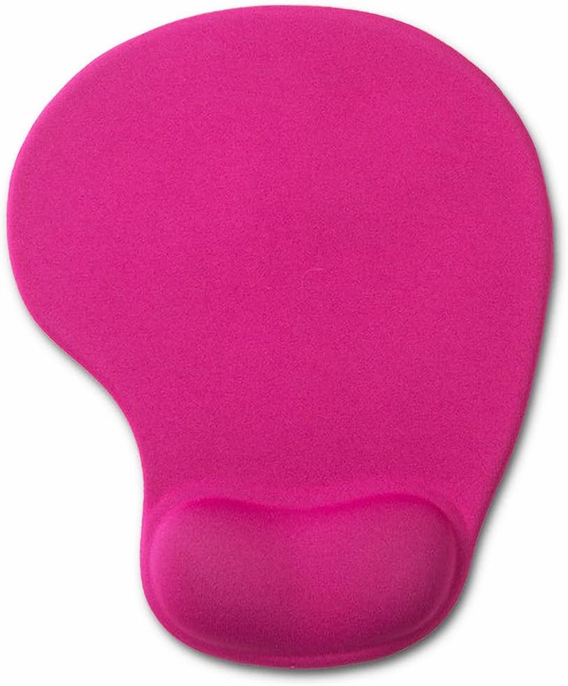 Office Mousepad with Gel Wrist Support - Ergonomic Gaming Desktop Mouse Pad Wrist Rest - Design Gamepad Mat Rubber Base for Laptop Computer -Silicone Non-Slip Special-Textured Surface (01Pink)