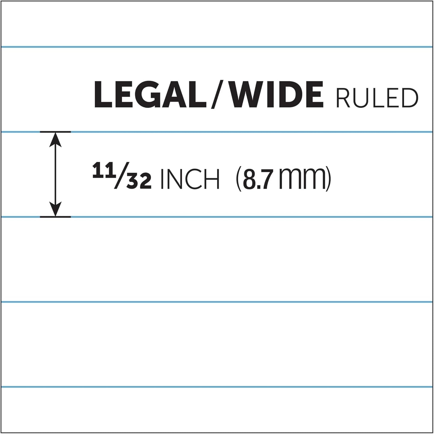 Office Depot Glue-Top Writing Pads, 8 1/2in. x 11in., Legal Ruled, 50 Sheets, White, Pack Of 12 Pads, 99409