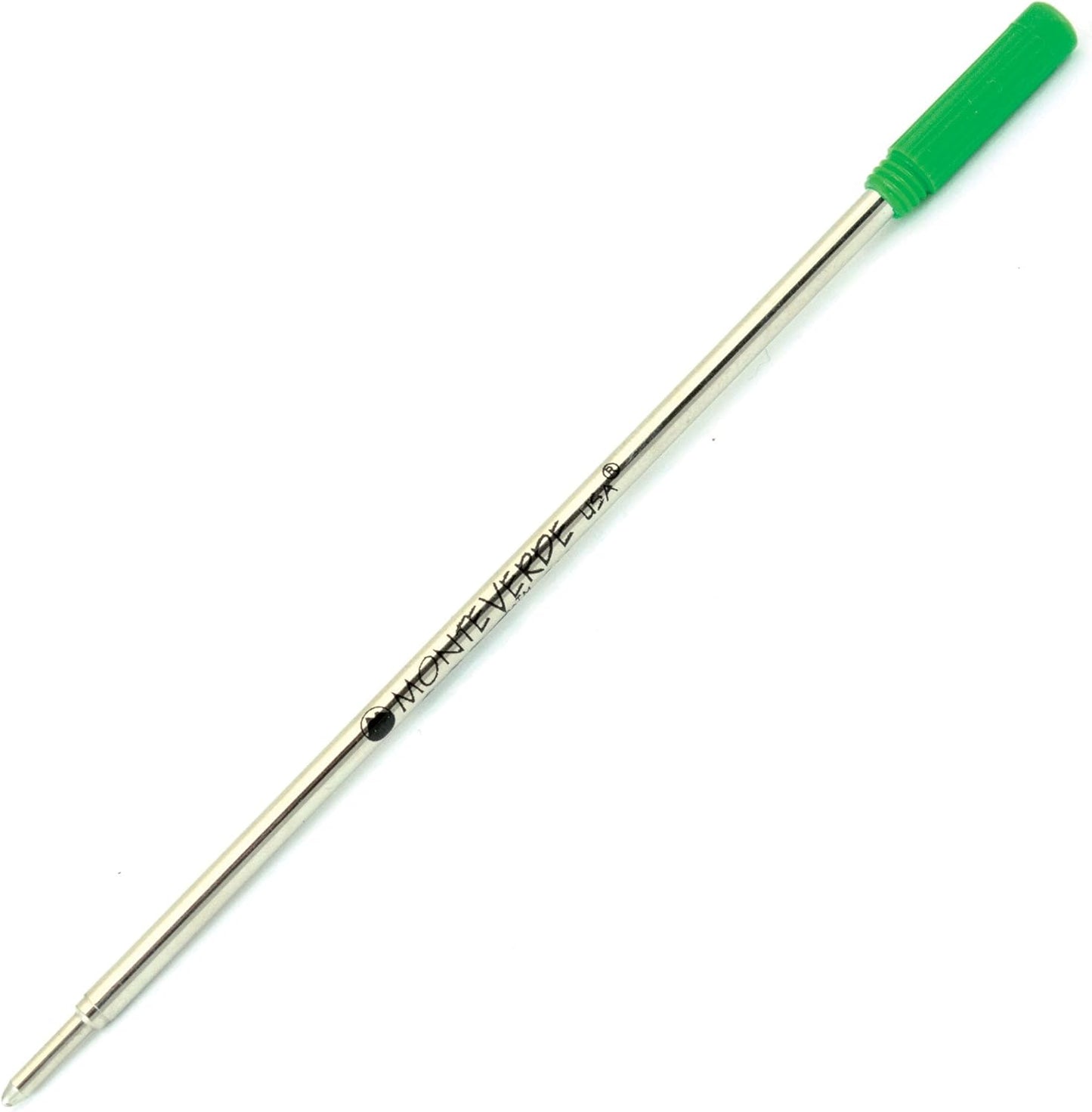 Monteverde USA Soft Ballpoint Refills to Fit Cross Pens, Medium Point, Green Ink, 2-Pack – Bold and Smooth Writing Solution