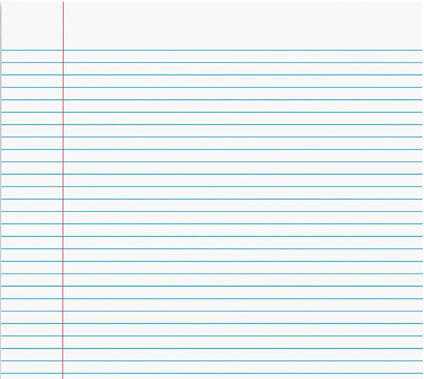 STAPLES Notepads, 8.5” x 11”, Narrow Ruled, White, 50 Sheets/Pad, 12‑Pack
