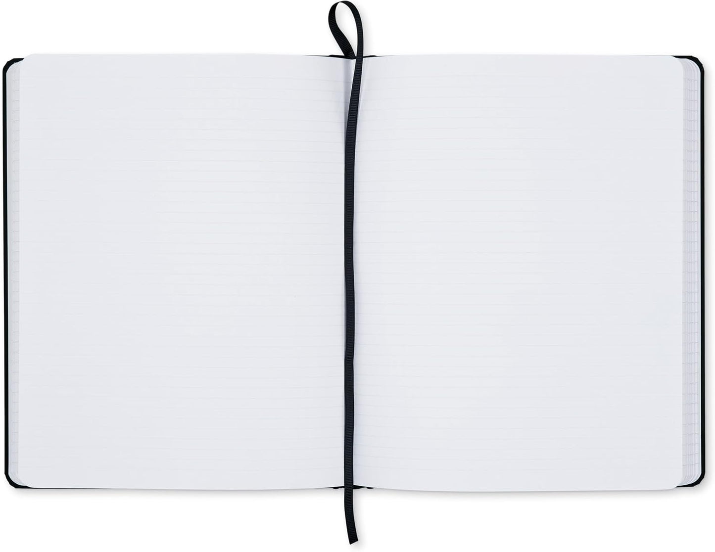 DOME Personal Journal – 8 x 10 Inch Hardcover Lined Journal Notebook, 192 Pages, Black, Premium Acid-Free 60-lb Thick Paper, Inner Pocket, Made in USA