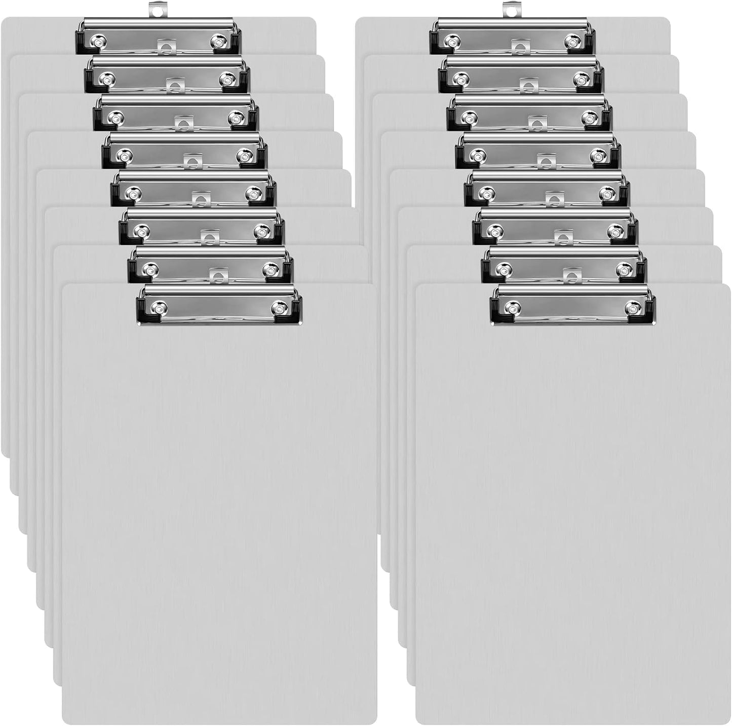 Epakh 8 Pieces Clipboard Bulks Metal Clipboard Aluminum Office Low Profile Clip Standard A4 Letter Size Metal Clip Board, Size 12.5 x 9 Inch