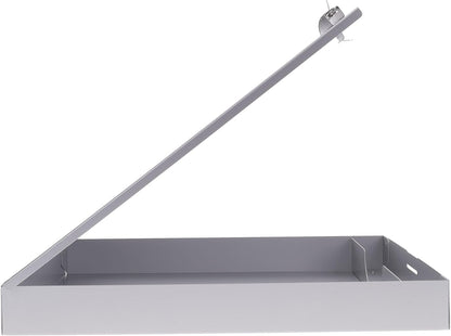 Saunders Metal Clipboard with Storage, Silver Single Layer Nursing Clipboard Folio, Letter Size Paper Organizer, Steel Clip with Self Locking Latch, Form Holder for Office, School & Work - Made in USA