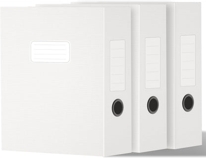 JiaWei Black Storage File Boxes,Document File Folder,A4 Archives Cases with Lid,9.4×3×12.5 Inches Filing Box for Office and School（3 Pack）