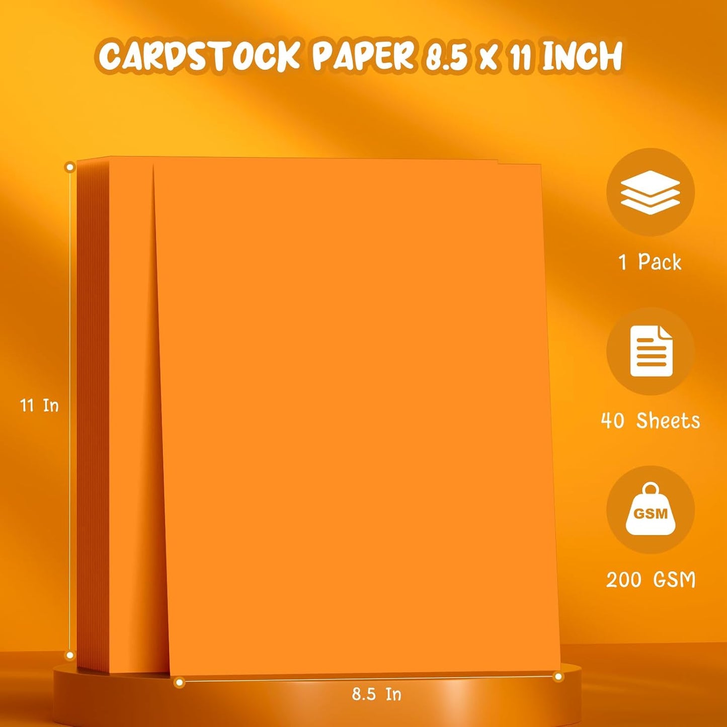 40 Sheets Cream Cardstock Paper 8.5 x 11, Ivory Cardstock Printer Paper 8.5x11, Off White Card Stock Paper 8.5 x 11, 200 GSM Construction Paper for DIY Cards, Greeting Cards, Wedding Invitations