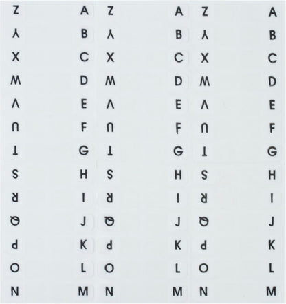 Redi-Tag Alphabetical Tabs, A - Z Pre-Printed Divider Tabs, Permanent Adhesive Index Labels,Divider Labels for School, Home and Office, 7/16" x 1", White, 104 Tabs Per Pack, (B31005)