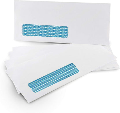Aimoh 500#10 Single Left Window SELF Seal Security Envelopes - Super Strong Quick-Seal Self Sealing Closure, Security Tinted, Size 4-1/8 x 9-1/2 Inches, 24 LB - 500 Count (35210)