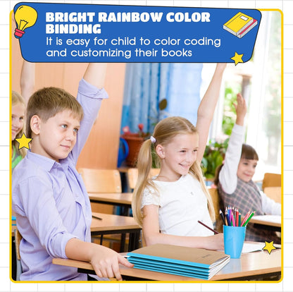 Henoyso 60 Pack Primary Composition Notebook, 9-3/4" x 7-1/2", Kids Primary Journal, K-2 Writing Notebook for Kids Student Draw Write Story Journal Half Blank Books(Macaron Color)