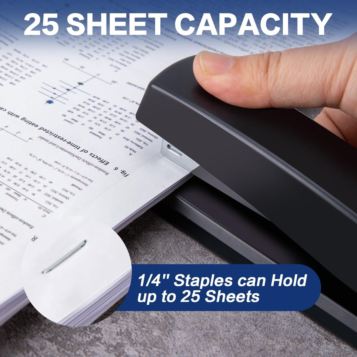 Deli Staples, 10000 Staples, Standard Staple for Desktop Staplers, 1/4'' Length, 210/Strip, 2 Boxes of 5000 Each