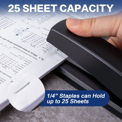 Deli Staples, 10000 Staples, Standard Staple for Desktop Staplers, 1/4'' Length, 210/Strip, 2 Boxes of 5000 Each