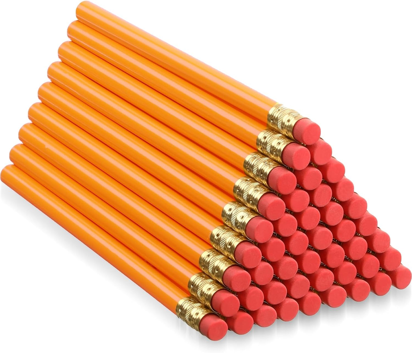 Fainne 48 Pcs Jumbo Pencil, Wooden Pencil with Black Core for Carpenters Construction Workers Woodworkers Framers Beginners Students Teachers DIY Project(Yellow,Round)