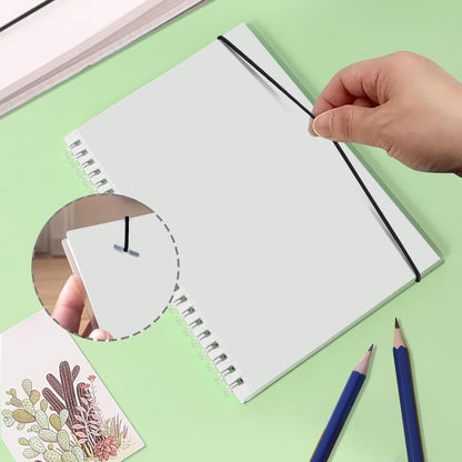 Smilo 3 Pack Spiral Notebook,A5 Graph Paper Notebook,5.7" x 8.3",80 Sheets (160 Pages),100 GSM Thick Paper,Transparent Hardcover,Journals for School,Office, Writing,Math,Engineering,Note Taking