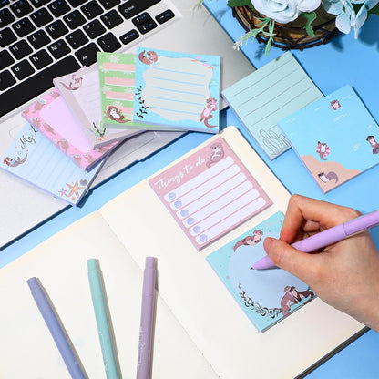 9 Pads Wildflower Sticky Notes 3x3 Inch Cute Self Stick Notepads Notes Adhesive Memo Pad Office Decor Gifts for Students School Teacher Meeting Office Supplies