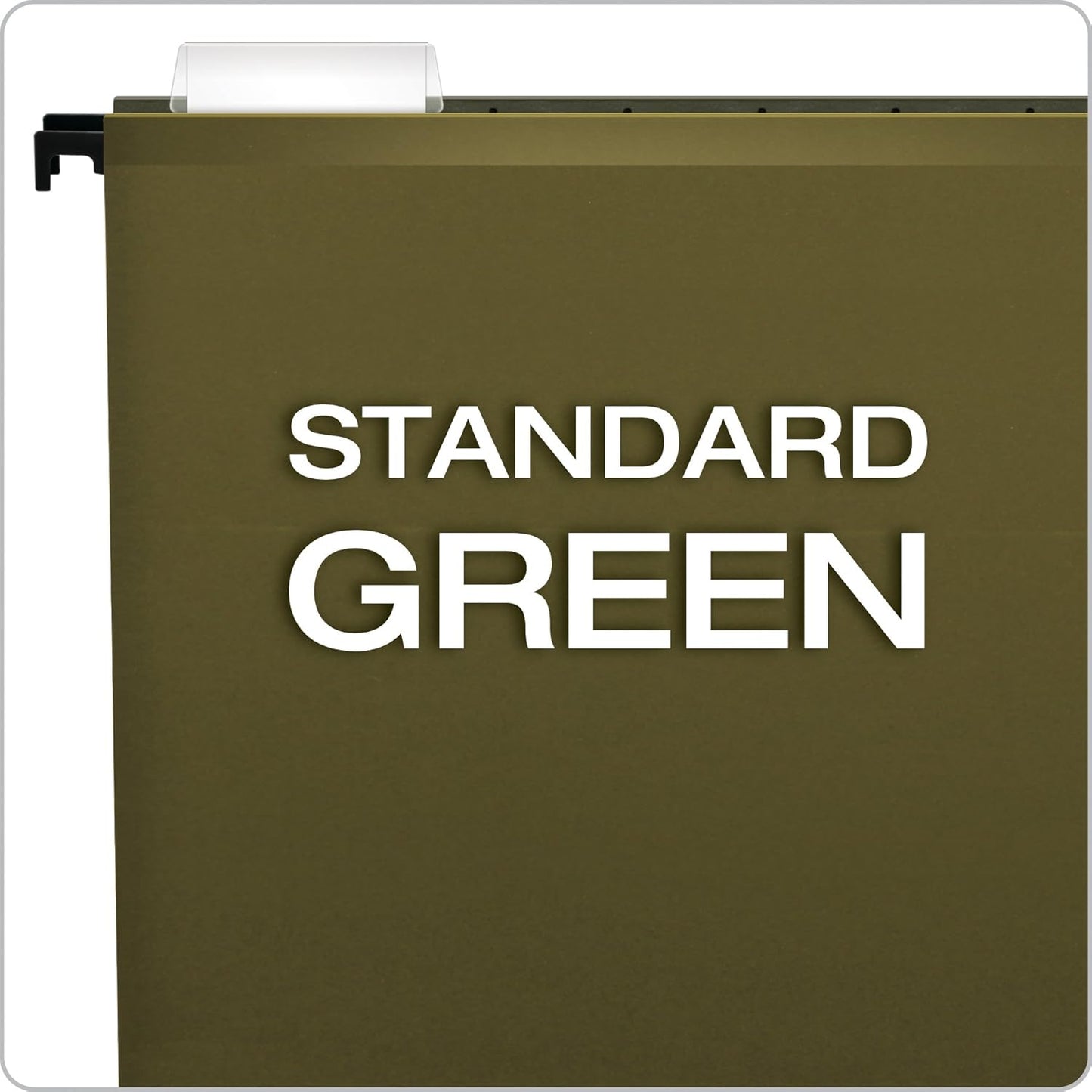 Pendaflex SureHook Reinforced Hanging File Folders, Legal Size, Standard Green, 1/5 Cut, 20/BX (6153 1/5)