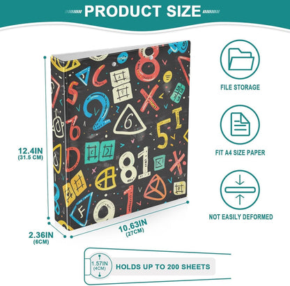 ALAZA Brown Forest Camo Camouflage 3 Ring Binder 1.5 Inch Three Ring Office Binders w/clipboard & 3 Pockets, Hold 200 Sheets, 1 pc