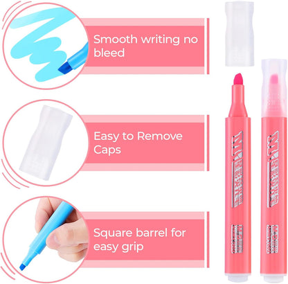 M&G 6-Pack Highlighters, Multicolor Quick-Dry No-Bleed Ink, Soft Chisel Tip Highlighters for Office Documents, Journaling, and Planners