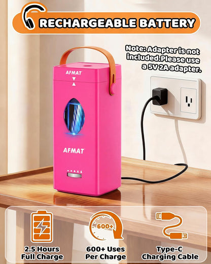 AFMAT Electric Pencil Sharpener, Rechargeable & Cordless, Fully Automatic Pencil Sharpener for Classroom, Auto in & Out, 5 Sharpness Modes, Heavy Duty Sharpeners for 6-12mm No.2/Jumbo Pencils PSC7