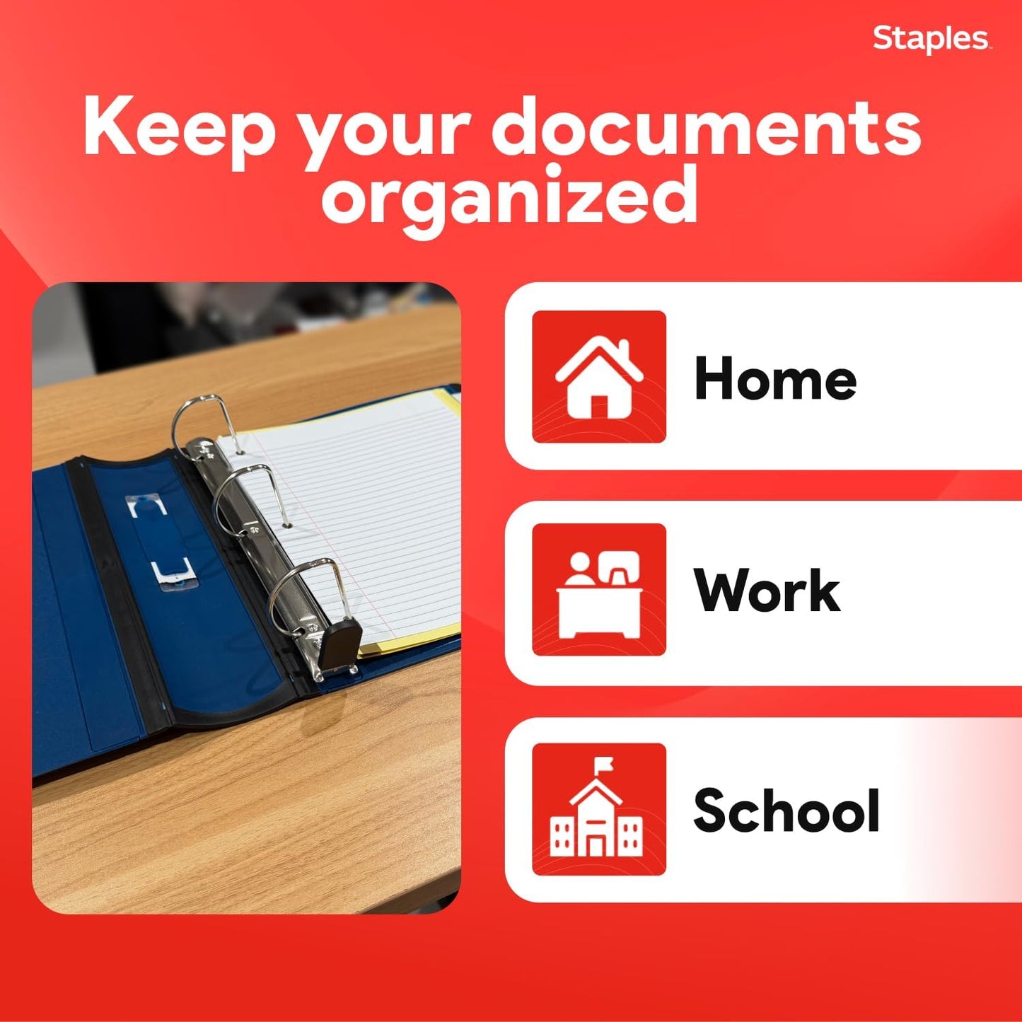Staples Better Binder 2-Inch D-Ring View Binder, Reinforced Spine, Holds Up to 540 Sheets, Teal, for Office & School