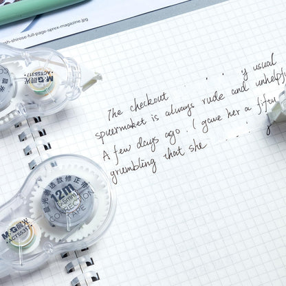 M&G White Correction Tape, Easy to use applicator for Instant Corrections, 39.37 Ft/Pack,for Office (6 Pack, 12M/472"x 0.2")