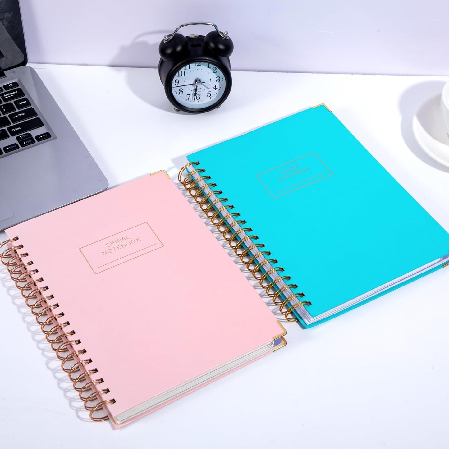 Hardcover Spiral Notebook with Tabs 8"x10" Large Spiral Lined Journals for Women with Dividers 240 Pages College Ruled Composition Notebook 5 Subject Notebook for Work, Back to School, Gifts, Purple