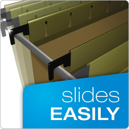 Pendaflex SureHook Reinforced Hanging File Folders, Legal Size, Standard Green, 1/5 Cut, 20/BX (6153 1/5)