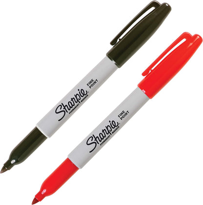 Sharpie Permanent Markers, Fine Point, Black, 12 Count