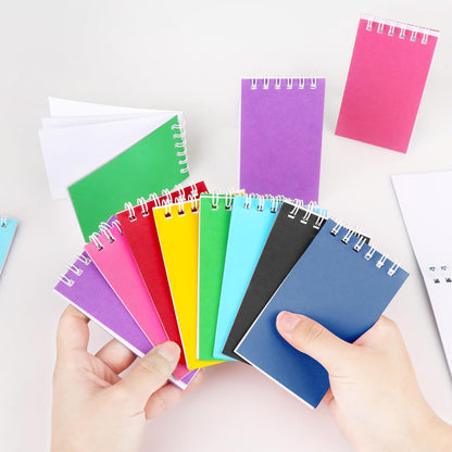 Hooqict 24 Pack Small Pocket Notebook Mini Notebooks Bulk Small Spiral Notepads with 8 Colors, Memo Note Pads for Kids, Work, Office, School, 3.9 x 2.4 Inches