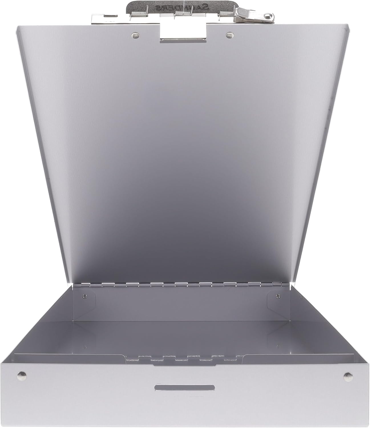 Saunders Metal Clipboard with Storage, Silver Single Layer Nursing Clipboard Folio, Letter Size Paper Organizer, Steel Clip with Self Locking Latch, Form Holder for Office, School & Work - Made in USA