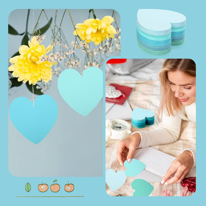 300 Pcs Index Card Heart Shaped Note Cards Blank Index Cards 3x3 Pink Note Cards Colors Study Cards Blank Business Cards Colorful Cardstock Greeting Cards For School Learning Office Game