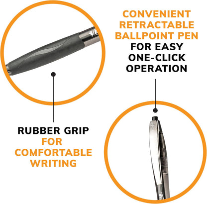 BIC Glide Black Retractable Ballpoint Pens, Medium Point (1.0mm), 12-Count Pack, Ultra Smooth Writing Black Pens