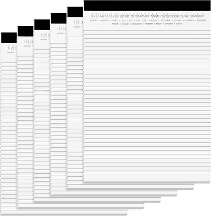 6 Pack Legal Pads 8.5" x 11" Note Pads with Date on Top, 50 Sheets Lined Paper Writing Pads, Narrow Ruled White Notepad Notebook for Office Business School College Supplies
