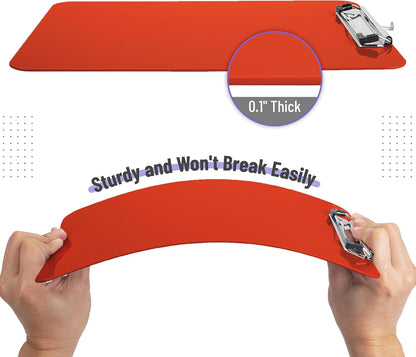 Mr. Pen- Plastic Clipboard, 12.5" x 9", 2 Pack, Clipboard Plastic, Low-Profile Metal Clip with Retractable Hanging Hole
