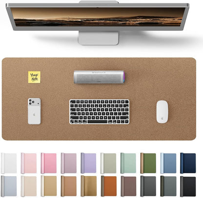 YSAGi Leather Desk Pad Protector, Large Mouse Pad, Non-Slip PU Leather Desk Blotter, Waterproof Writing Pad for Office and Home (31.5" x 15.8", Eggshell) - Colors B