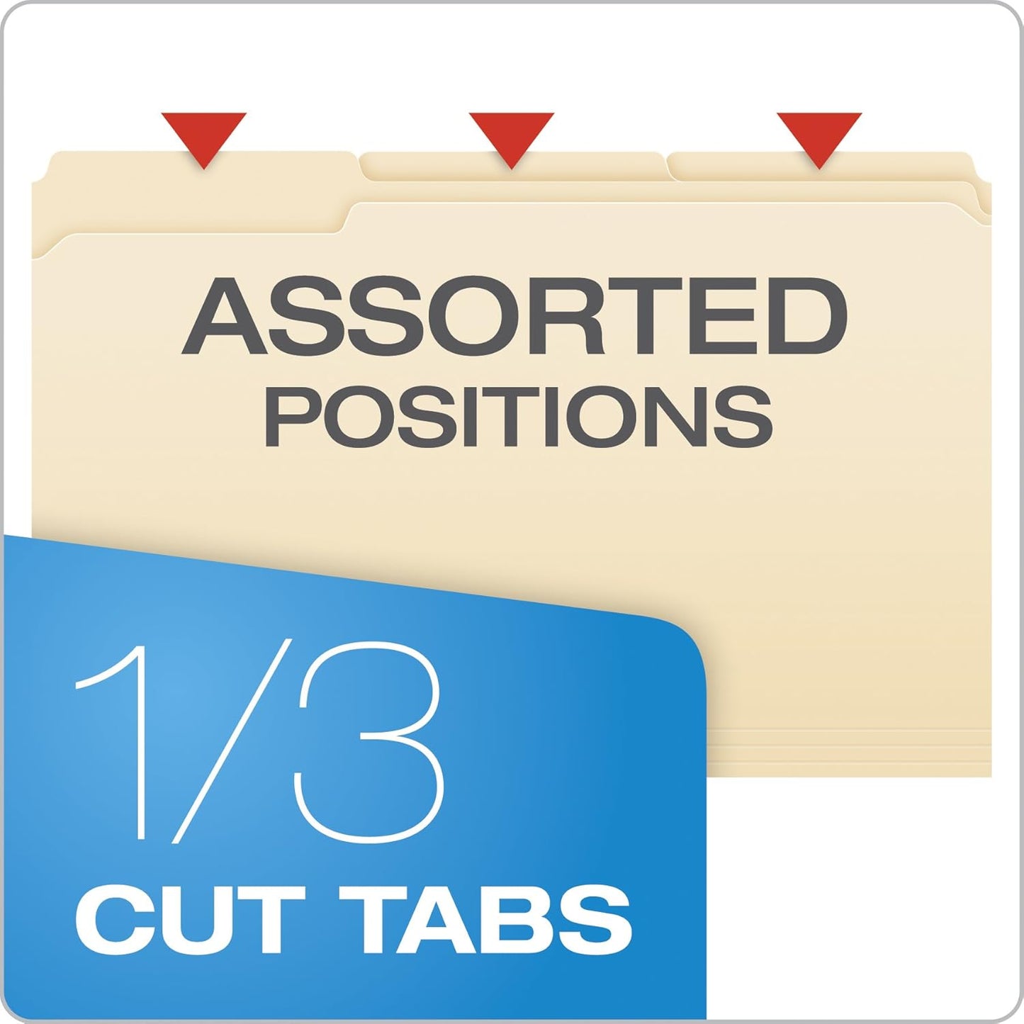 Pendaflex Manila Fastener Folders, Legal Size, 2 Fasteners, 1/3 Cut, 50/BX (FM313EE)