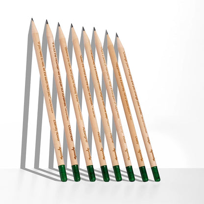 SproutWorld Wood-Cased Pencils | Mindful Thoughts Edition | HB Pre-Sharpened Graphite Plantable Wooden Pencils with Flower, Herb & Vegetable Seeds | Gift with Inspirational Quotes | 8 Pack