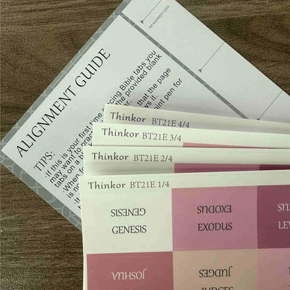 Thinkor- Repositionable Bible Tabs, 66 Pink Theme Laminated Tabs for Women, Thinkor for Study Bible