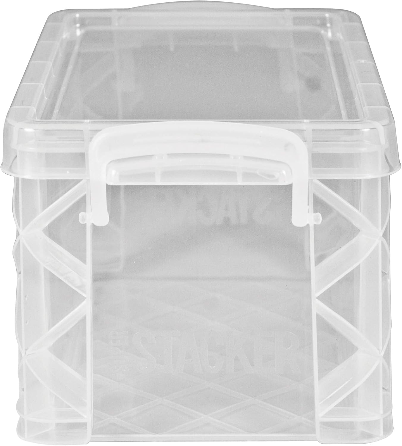 Advantus 40307 Super Stacker Storage Boxes, Hold 400 3 x 5 Cards, Plastic, Clear
