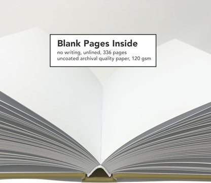 CovoBook™ Blank Hardcover | Premium Sketchbook Journal Guest Book | Photo Prop Home Decor (Black, Size 9)