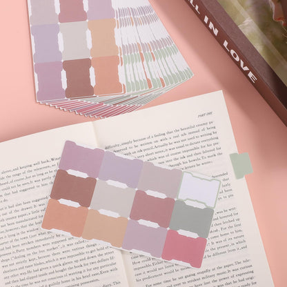 20 Sheets/240 Pieces Sticky Index Tabs, Double Sided Book Page Markers Tabs Blank Monthly Tabs Writable Sticky Notes Flags Self Adhesive Planner Stickers for Labeling (Bohemia)