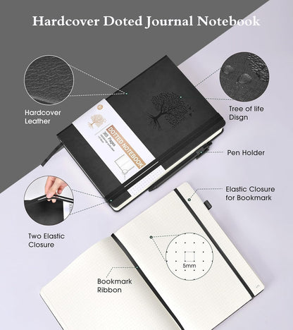 Lined Journal Notebook -365 Pages A5 Thick Journals for Writing Ruled Notebook, Hardcover Leather Journal for Women Men Daily Journal Notebook for Work, Note Taking, 100Gsm Lined Paper( 5.75'' X 8.38'' Green)