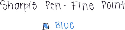 Sharpie Felt Tip Pens, Fine Point (0.4mm), Blue, 12 Count