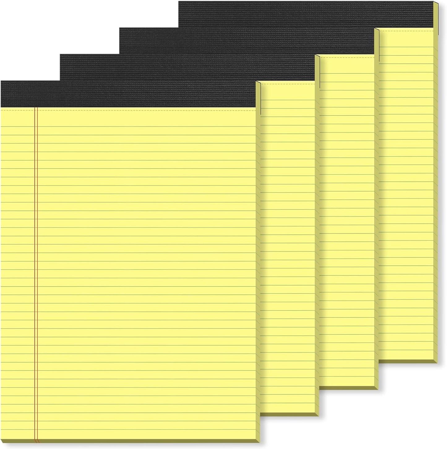8 Pack Yellow Legal Pads 5x8 Small Note Pads 240 Sheets Perforated Yellow Pads Paper Narrow Ruled Writing Pad 80gsm Premium Thick Paper College Ruled Legal Notepads for Students, Office, Business