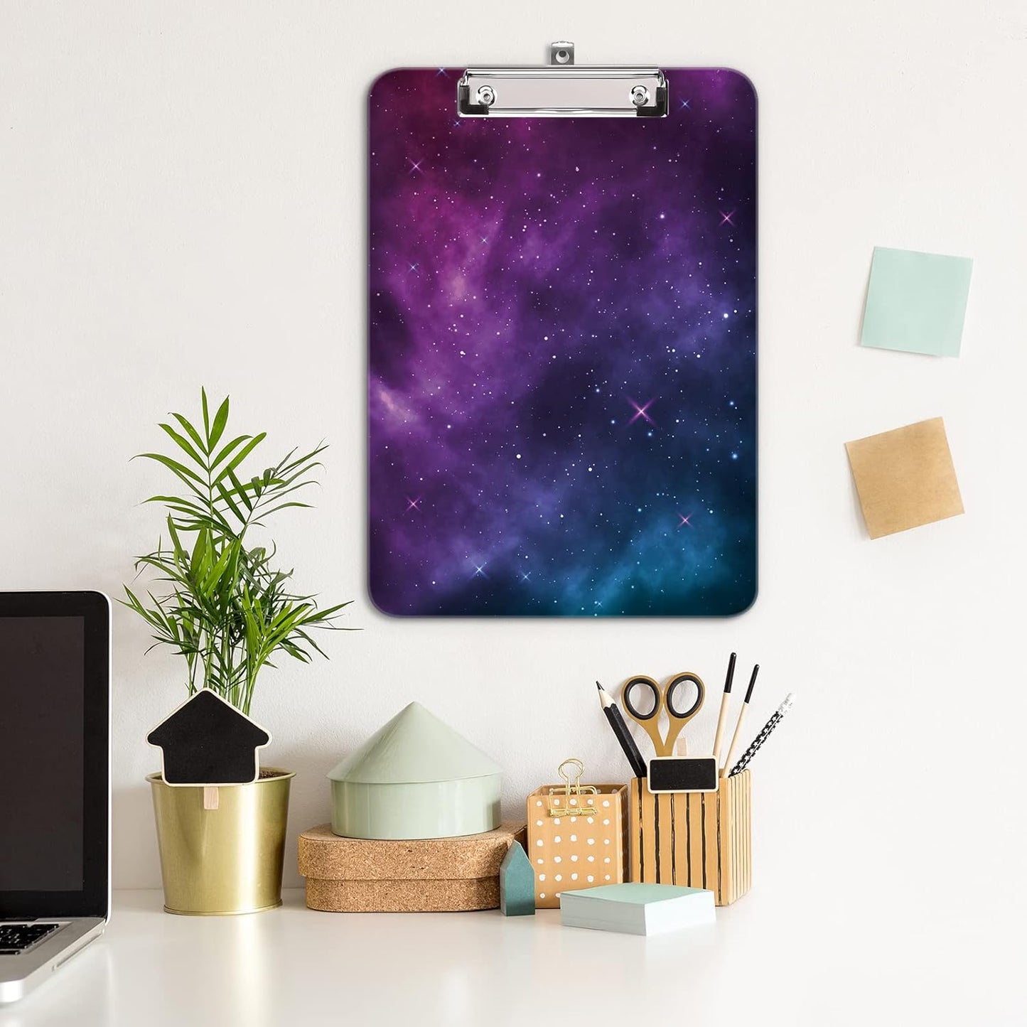Hongri Plastic Cute Clipboard, Letter Size for Students, Teacher, Woman and Kids, Low Profile Clip, Decorative Pattern, Size 9 x 12.5 in, Dream Marble
